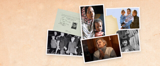 collage of photographs and documents